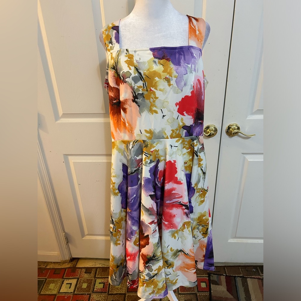 Marc Bouwer bright floral sundress, 1X